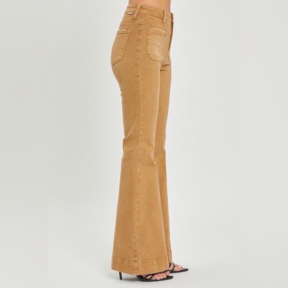 High Rise Patch Pocket Bell Bottom Jeans - Risen - Picture 4 of 6